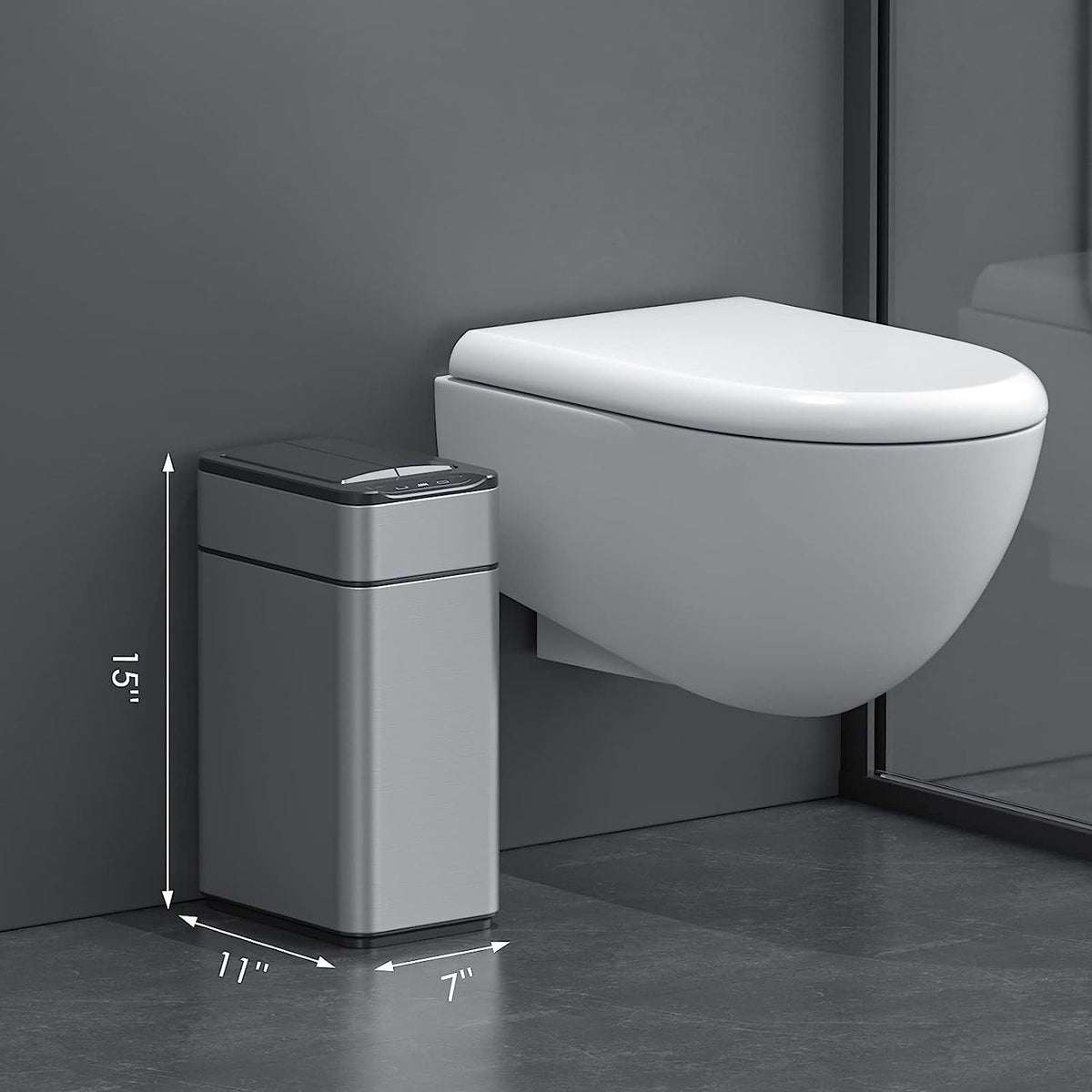 TwinLid Stainless Sensor Can